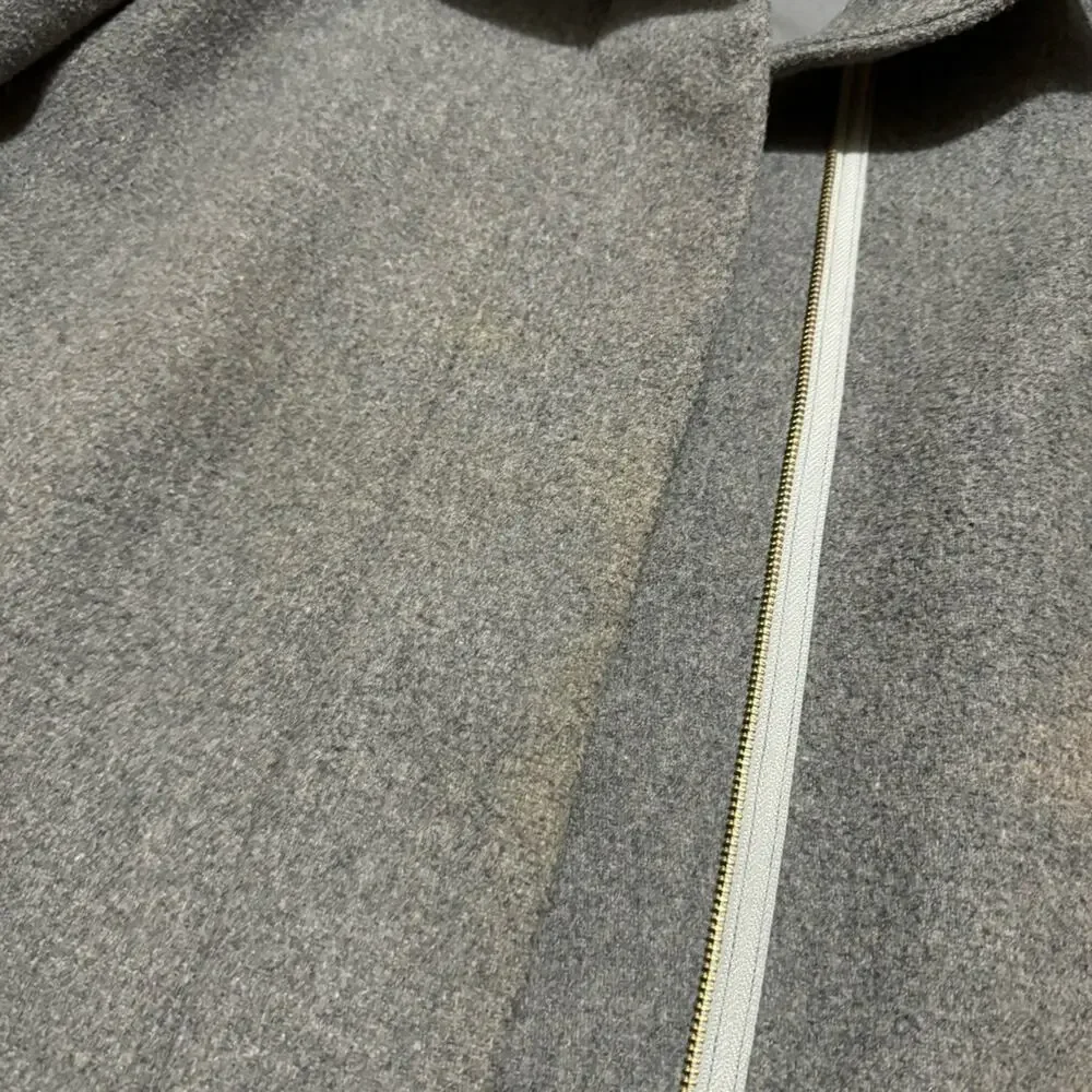 J Crew Mercantile Light Gray Wool Blend City J6140 Pea Coat Women’s Size 8 - Picture 2 of 9